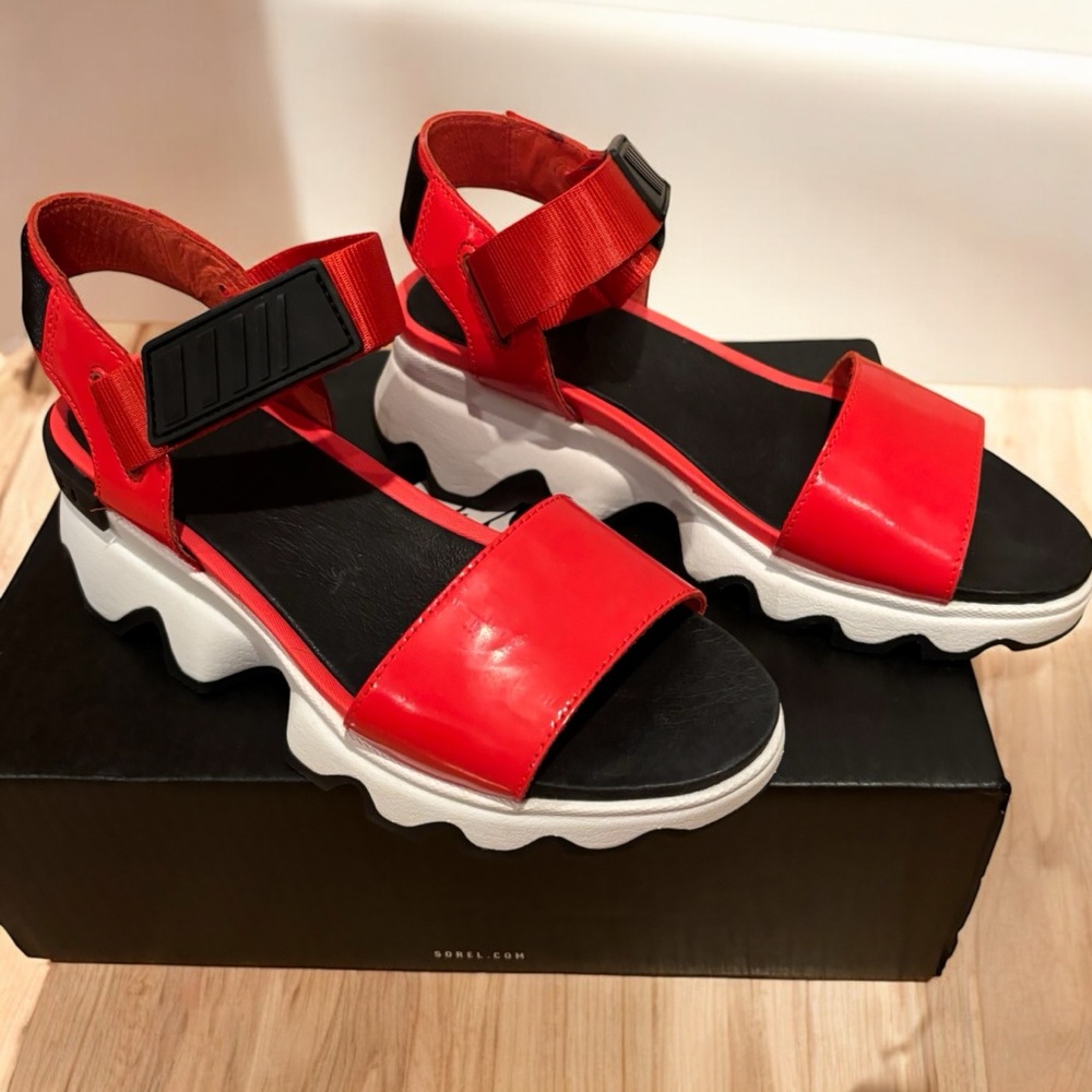 Stylish Red Platform Sandals